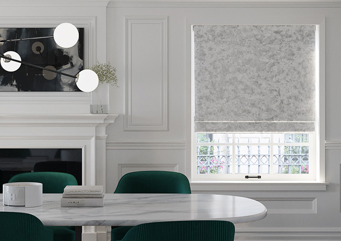 Crushed Velvet, Silver Grey - Roman Blind - Image 3
